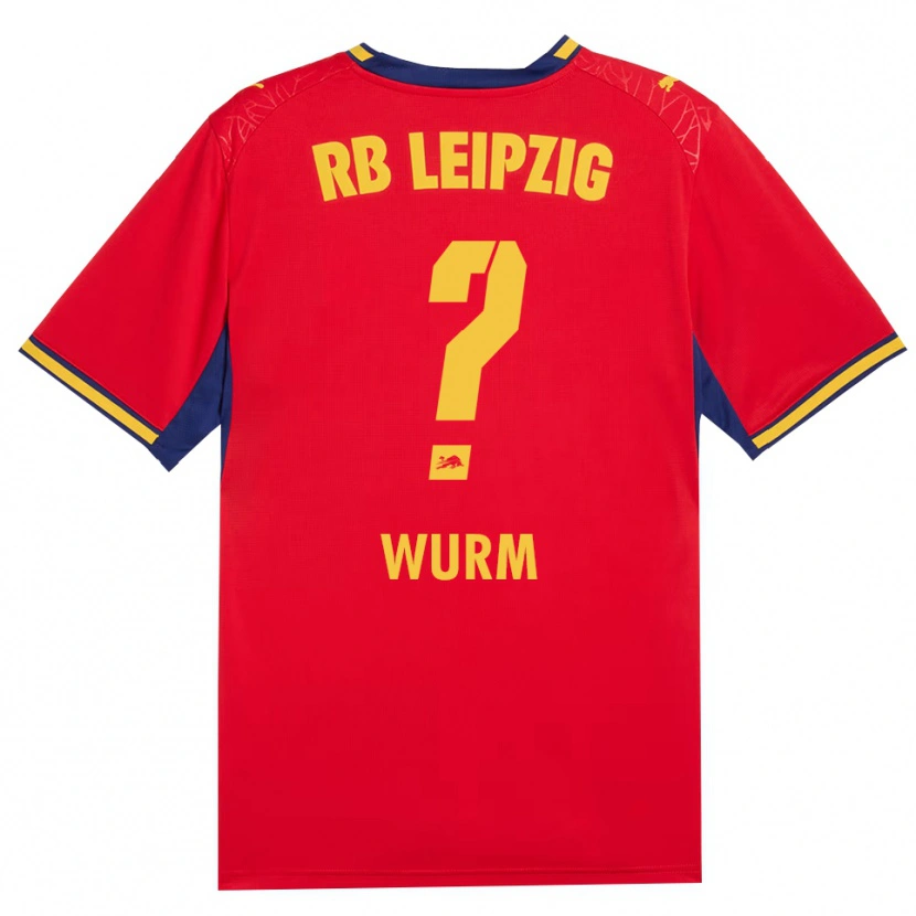 Danxen Kinderen Simon Wurm #0 Rood Geel Koninklijk Blauw Uitshirt Uittenue 2026/27 T-Shirt