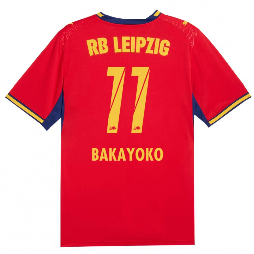 Danxen Kinderen Johan Bakayoko #11 Rood Geel Koninklijk Blauw Uitshirt Uittenue 2026/27 T-Shirt