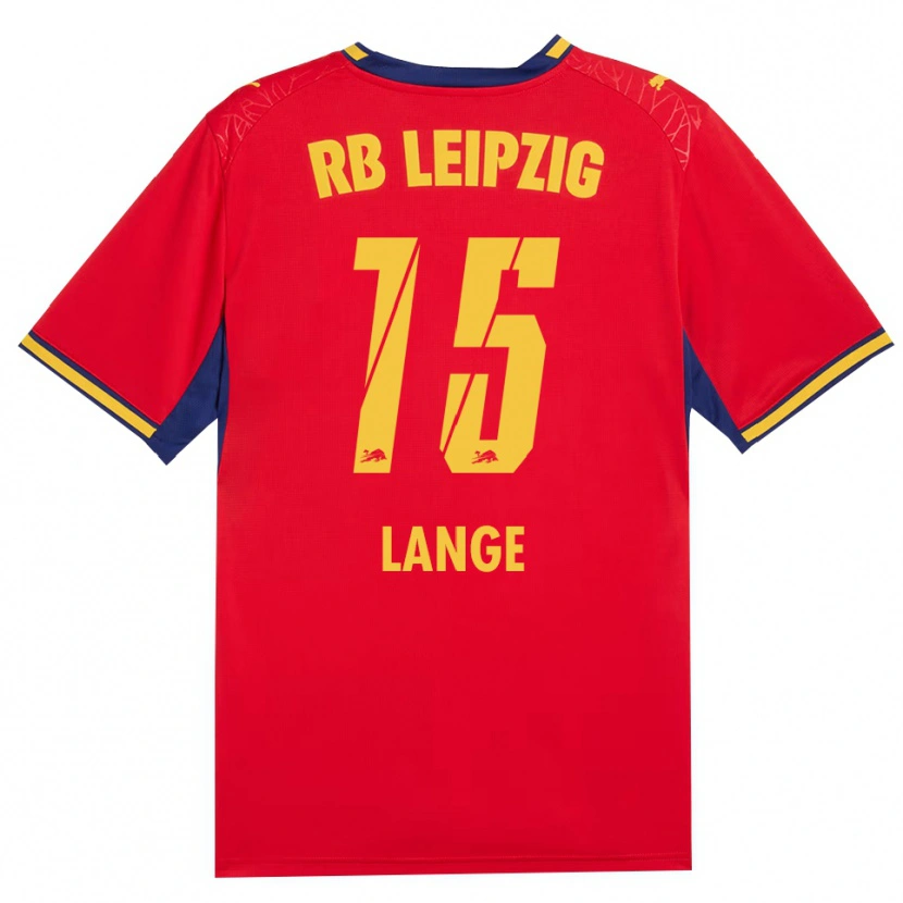 Danxen Kinderen Oskar Lange #15 Rood Geel Koninklijk Blauw Uitshirt Uittenue 2026/27 T-Shirt