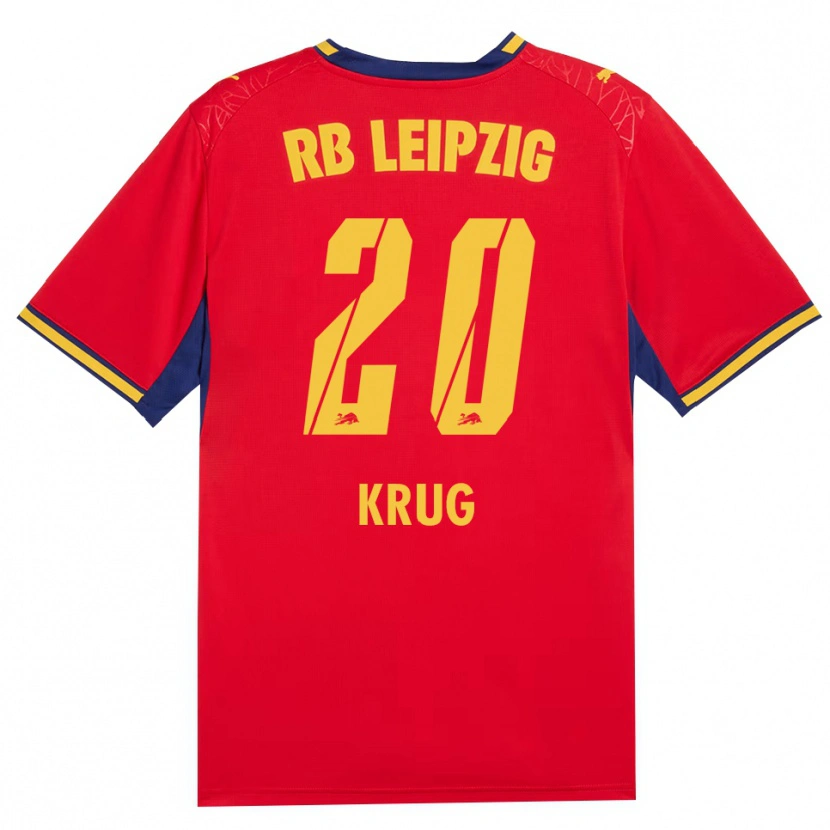 Danxen Kinderen Victoria Krug #20 Rood Geel Koninklijk Blauw Uitshirt Uittenue 2026/27 T-Shirt