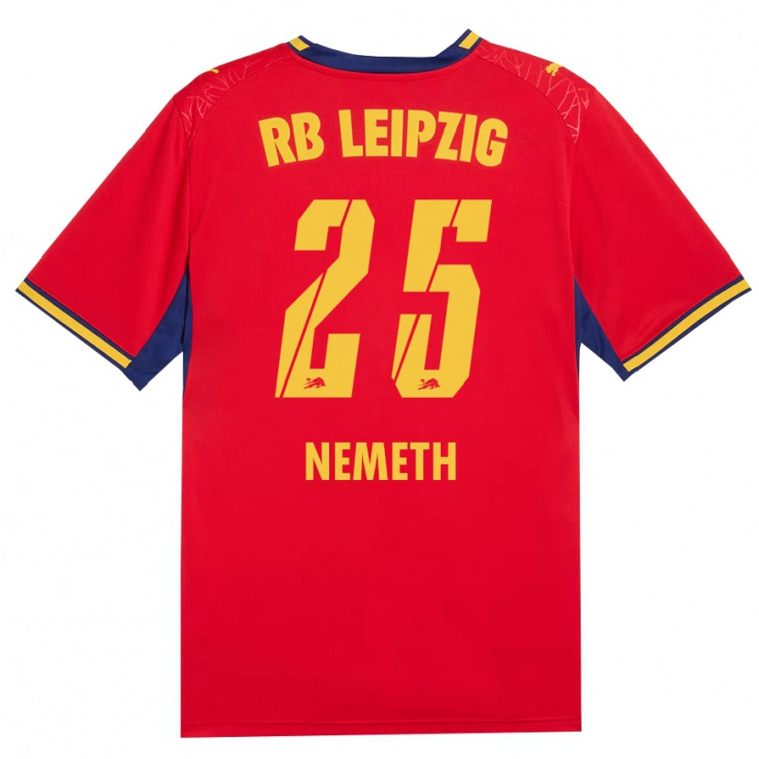 Danxen Kinderen Diána Németh #25 Rood Geel Koninklijk Blauw Uitshirt Uittenue 2026/27 T-Shirt