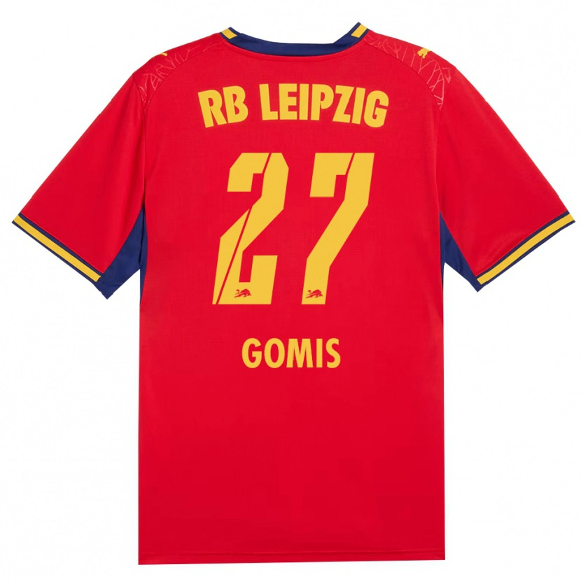 Danxen Kinderen Tidiam Gomis #27 Rood Geel Koninklijk Blauw Uitshirt Uittenue 2026/27 T-Shirt