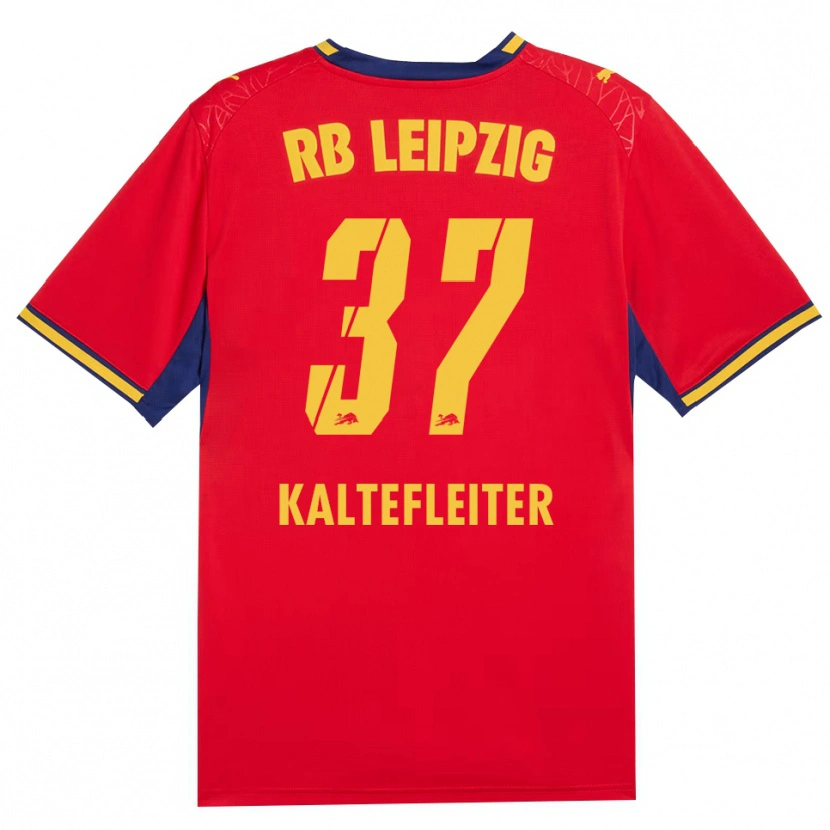 Danxen Kinderen Benno Kaltefleiter #37 Rood Geel Koninklijk Blauw Uitshirt Uittenue 2026/27 T-Shirt