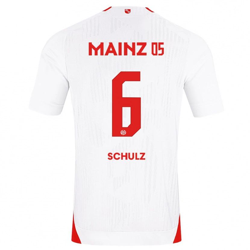 Danxen Kinderen Philipp Schulz #6 Wit Rood Geel Uitshirt Uittenue 2026/27 T-Shirt