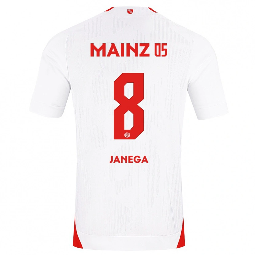 Danxen Kinderen Jan Janega #8 Wit Rood Geel Uitshirt Uittenue 2026/27 T-Shirt