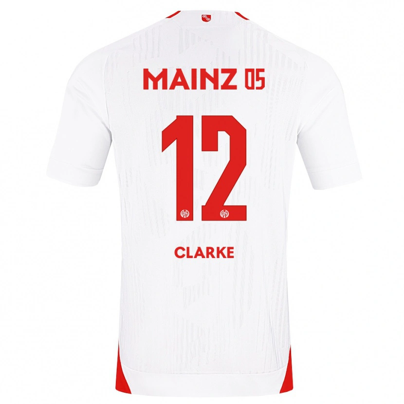 Danxen Kinderen Sarah Clarke #12 Wit Rood Geel Uitshirt Uittenue 2026/27 T-Shirt
