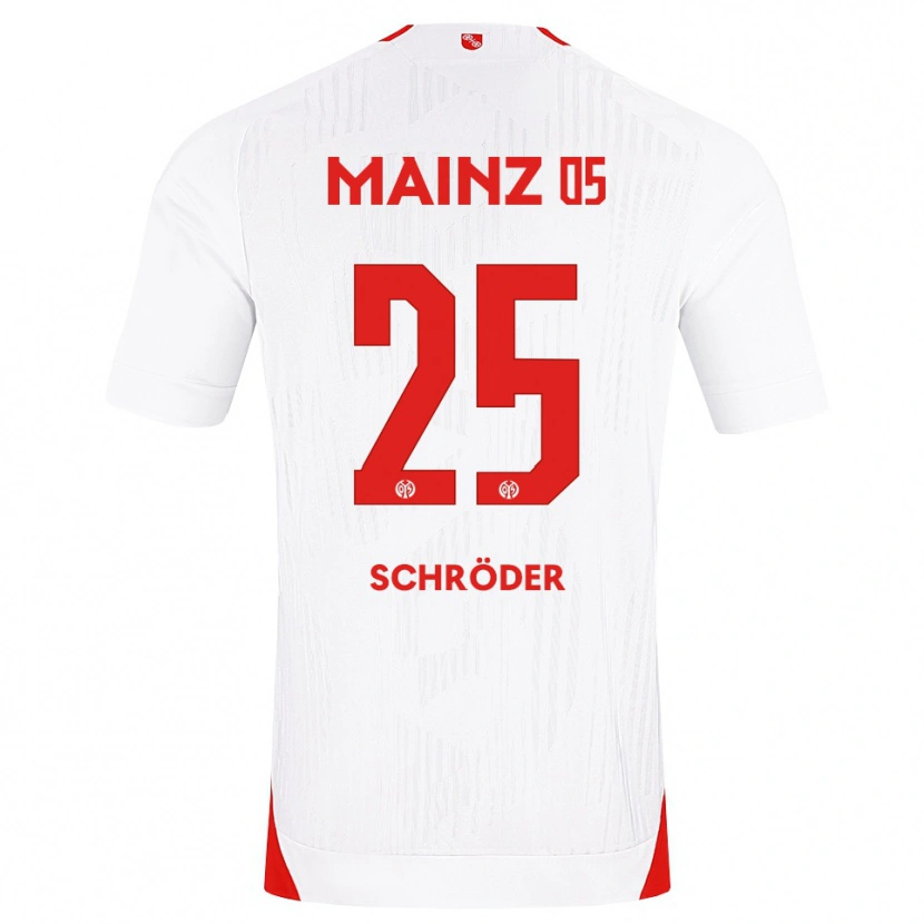 Danxen Kinderen Maxim Schröder #25 Wit Rood Geel Uitshirt Uittenue 2026/27 T-Shirt