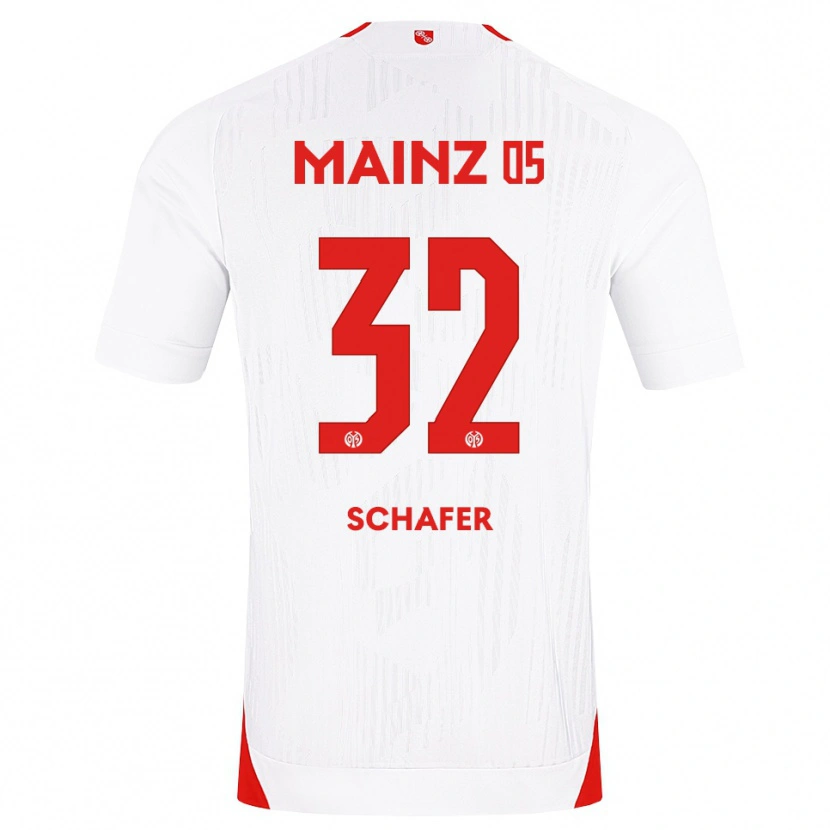 Danxen Kinderen Ann-Christin Schäfer #32 Wit Rood Geel Uitshirt Uittenue 2026/27 T-Shirt