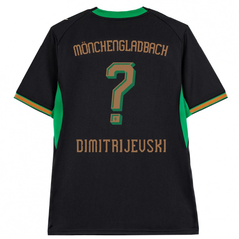 Danxen Kinderen Maximilian Dimitrijevski #0 Zwart Oranje Groen Bruin Uitshirt Uittenue 2026/27 T-Shirt