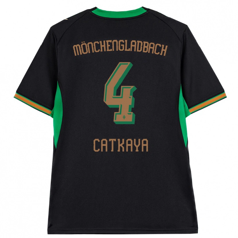 Danxen Kinderen Talha Catkaya #4 Zwart Oranje Groen Bruin Uitshirt Uittenue 2026/27 T-Shirt