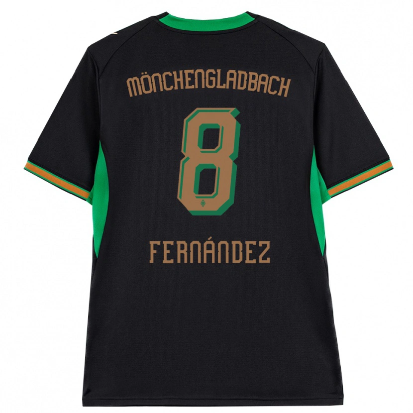 Danxen Kinderen Oriol Fernandez Berenguer #8 Zwart Oranje Groen Bruin Uitshirt Uittenue 2026/27 T-Shirt