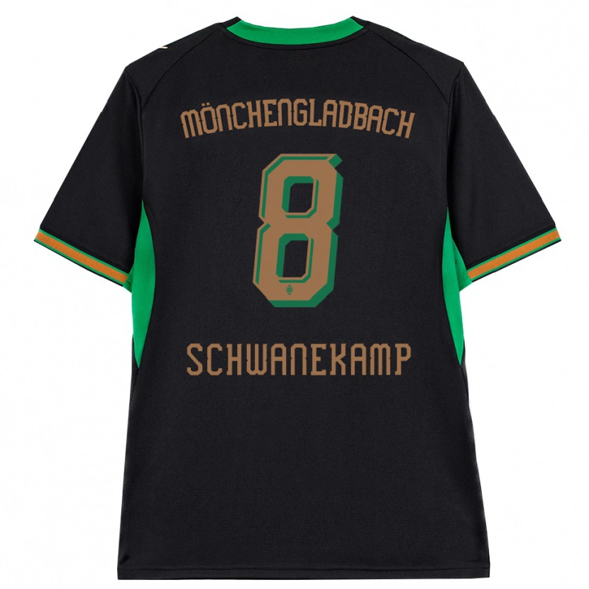 Danxen Kinderen Jana Schwanekamp #8 Zwart Oranje Groen Bruin Uitshirt Uittenue 2026/27 T-Shirt