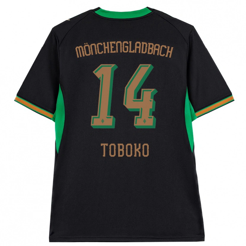 Danxen Kinderen Rubén Toboko #14 Zwart Oranje Groen Bruin Uitshirt Uittenue 2026/27 T-Shirt