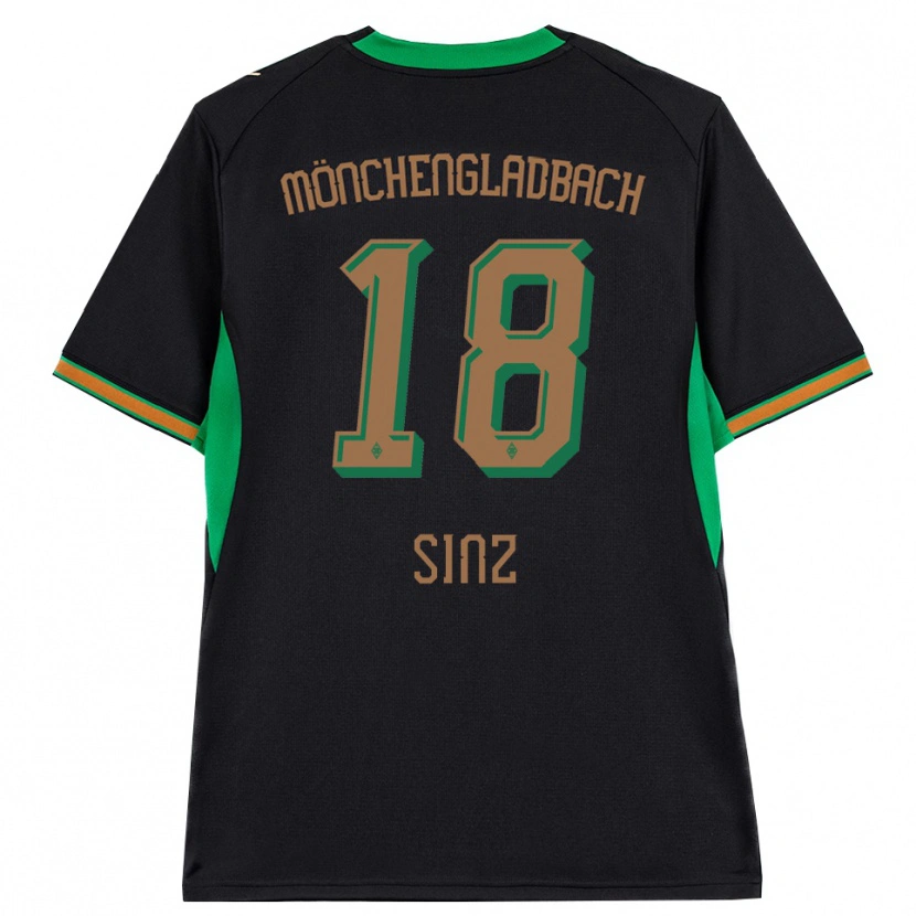 Danxen Kinderen Michelle Sinz #18 Zwart Oranje Groen Bruin Uitshirt Uittenue 2026/27 T-Shirt