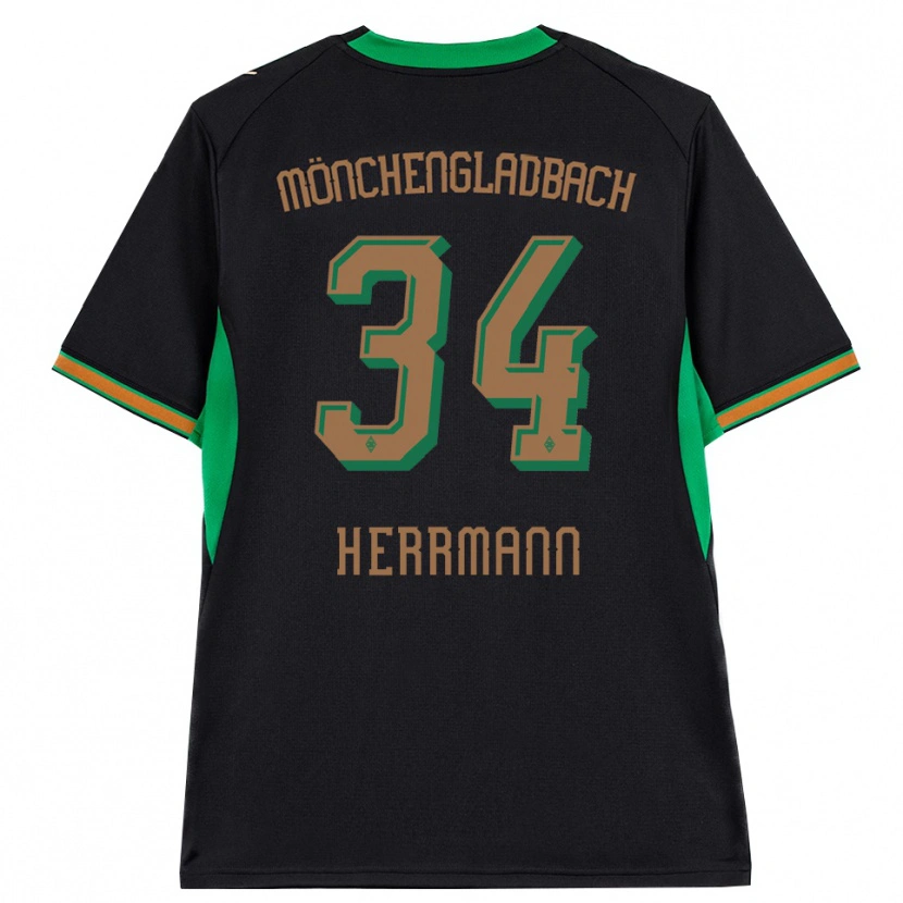 Danxen Kinderen Charles Herrmann #34 Zwart Oranje Groen Bruin Uitshirt Uittenue 2026/27 T-Shirt
