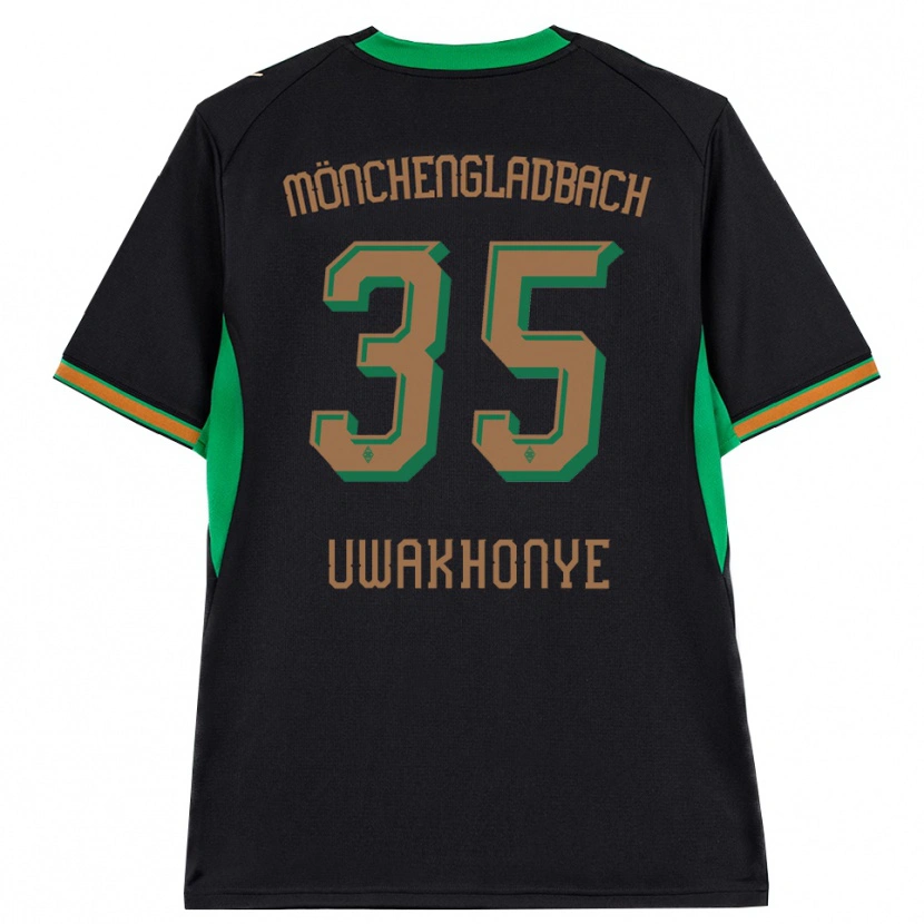 Danxen Kinderen Josiah Uwakhonye #35 Zwart Oranje Groen Bruin Uitshirt Uittenue 2026/27 T-Shirt