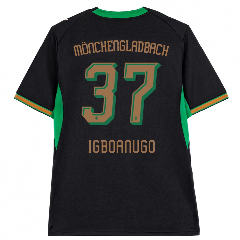 Danxen Kinderen David Igboanugo #37 Zwart Oranje Groen Bruin Uitshirt Uittenue 2026/27 T-Shirt