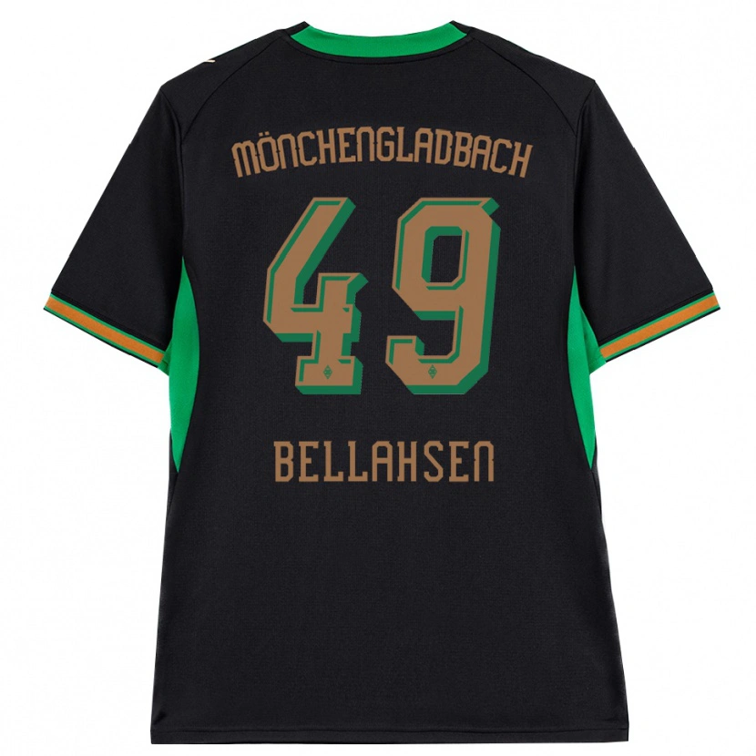 Danxen Kinderen Joseph Bellahsen #49 Zwart Oranje Groen Bruin Uitshirt Uittenue 2026/27 T-Shirt