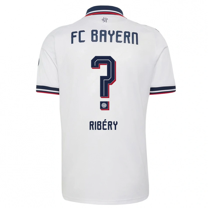 Danxen Kinderen Seif Ribéry #0 Wit Grijs Rood Uitshirt Uittenue 2026/27 T-Shirt