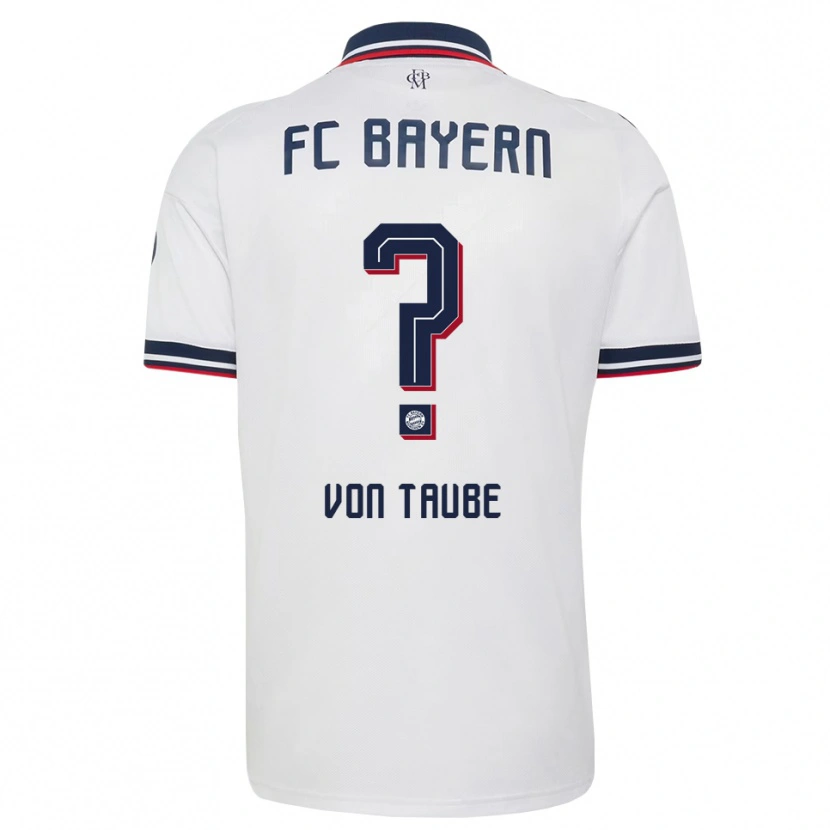 Danxen Kinderen Nikolas Von Taube #0 Wit Grijs Rood Uitshirt Uittenue 2026/27 T-Shirt