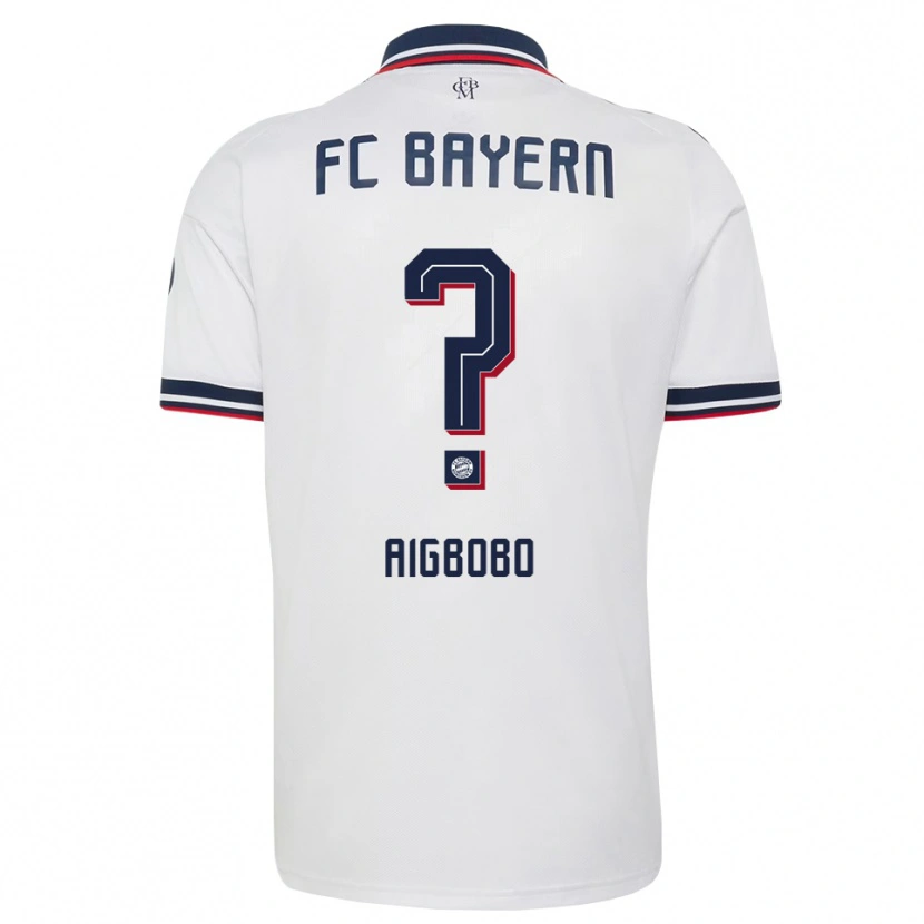 Danxen Kinderen Prince Aigbobo #0 Wit Grijs Rood Uitshirt Uittenue 2026/27 T-Shirt