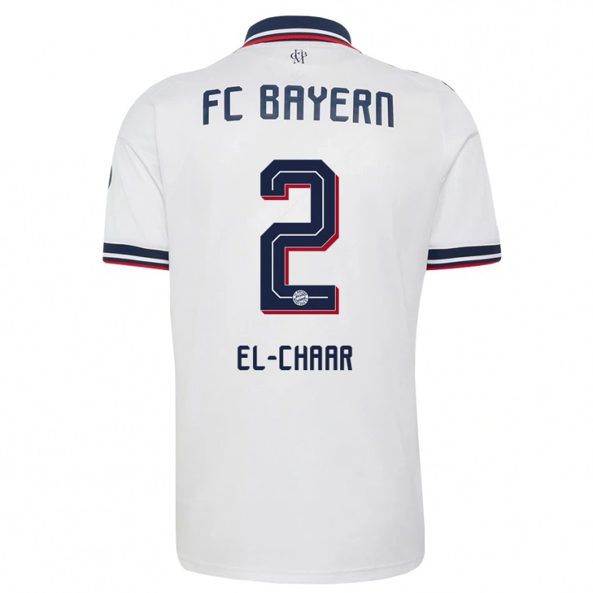 Danxen Kinderen Adam El-Chaar #2 Wit Grijs Rood Uitshirt Uittenue 2026/27 T-Shirt