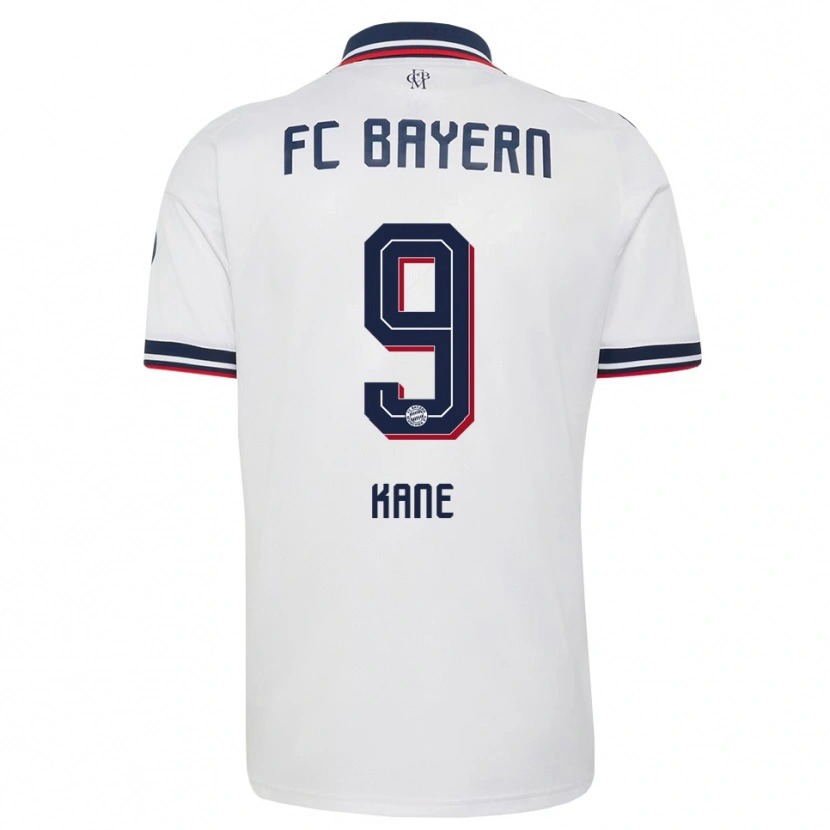 Danxen Kinderen Harry Kane #9 Wit Grijs Rood Uitshirt Uittenue 2026/27 T-Shirt