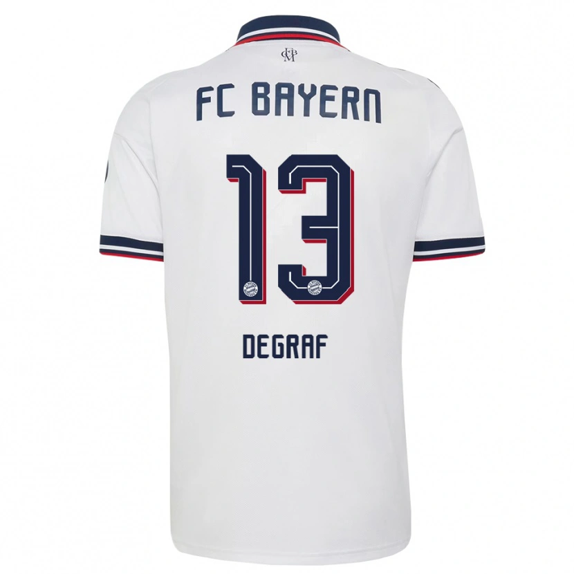 Danxen Kinderen Artur Degraf #13 Wit Grijs Rood Uitshirt Uittenue 2026/27 T-Shirt
