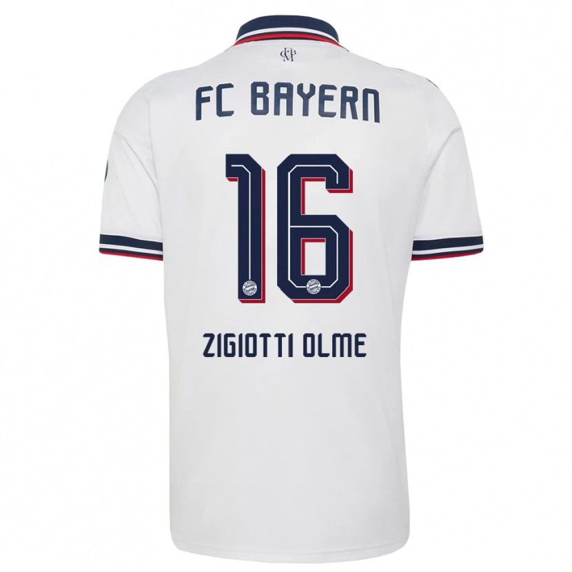 Danxen Kinderen Julia Zigiotti Olme #16 Wit Grijs Rood Uitshirt Uittenue 2026/27 T-Shirt