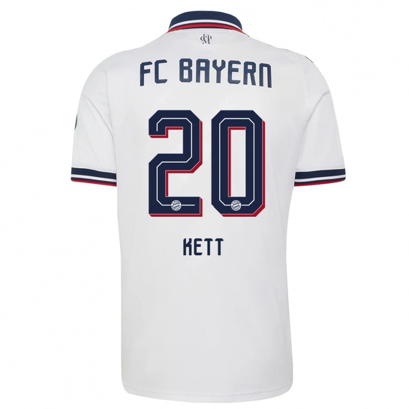 Danxen Kinderen Franziska Kett #20 Wit Grijs Rood Uitshirt Uittenue 2026/27 T-Shirt
