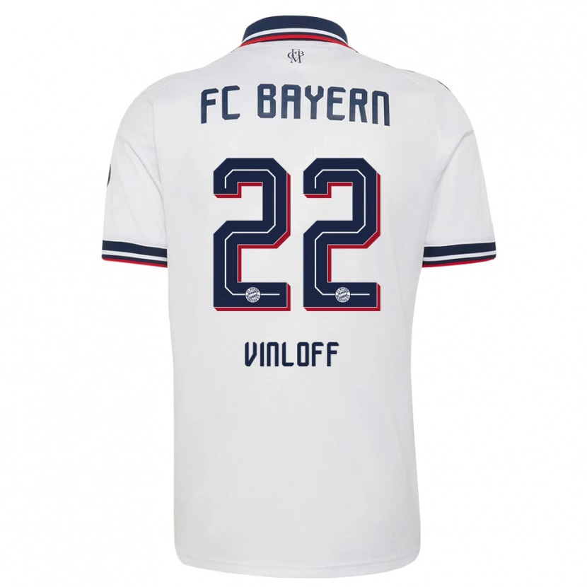 Danxen Kinderen Matteo Vinloff #22 Wit Grijs Rood Uitshirt Uittenue 2026/27 T-Shirt