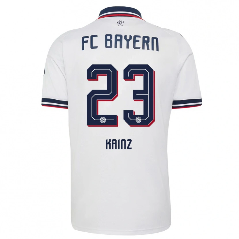 Danxen Kinderen Manuel Kainz #23 Wit Grijs Rood Uitshirt Uittenue 2026/27 T-Shirt