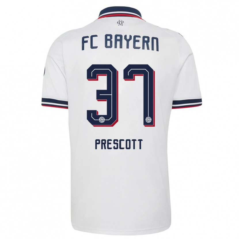 Danxen Kinderen Leonard Prescott #37 Wit Grijs Rood Uitshirt Uittenue 2026/27 T-Shirt
