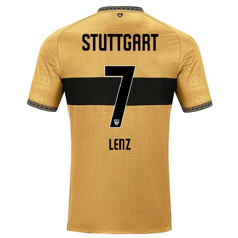 Danxen Kinderen Vadim Lenz #7 Bruin Zwart Wit Uitshirt Uittenue 2026/27 T-Shirt