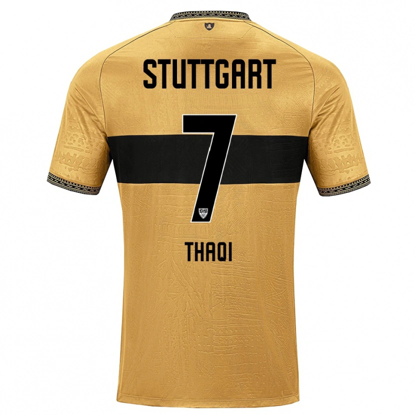 Danxen Kinderen Arlind Thaqi #7 Bruin Zwart Wit Uitshirt Uittenue 2026/27 T-Shirt