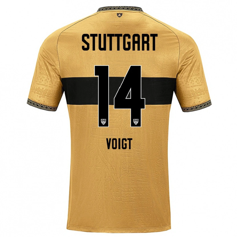 Danxen Kinderen Max Voigt #14 Bruin Zwart Wit Uitshirt Uittenue 2026/27 T-Shirt
