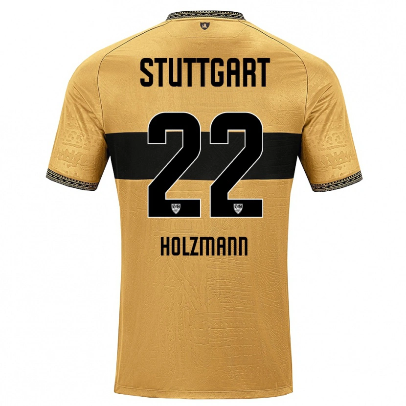 Danxen Kinderen Lucas Holzmann #22 Bruin Zwart Wit Uitshirt Uittenue 2026/27 T-Shirt