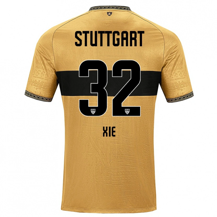 Danxen Kinderen Alexander Xie #32 Bruin Zwart Wit Uitshirt Uittenue 2026/27 T-Shirt