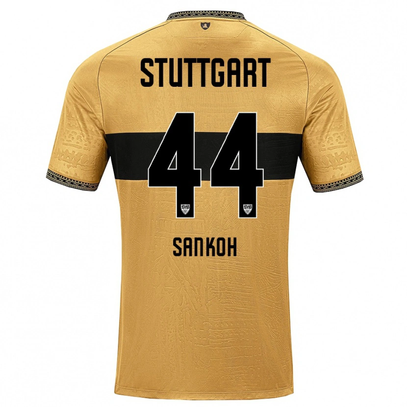 Danxen Kinderen Mohamed Sankoh #44 Bruin Zwart Wit Uitshirt Uittenue 2026/27 T-Shirt
