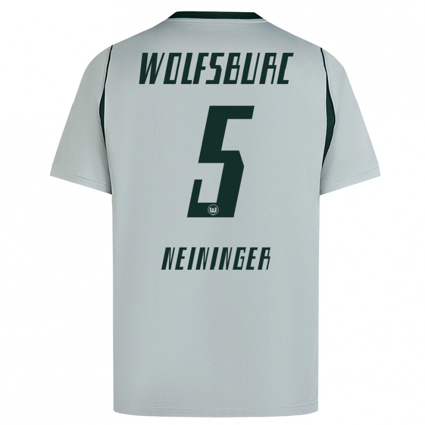 Danxen Kinderen Tim Neininger #5 Grijs Groen Uitshirt Uittenue 2026/27 T-Shirt