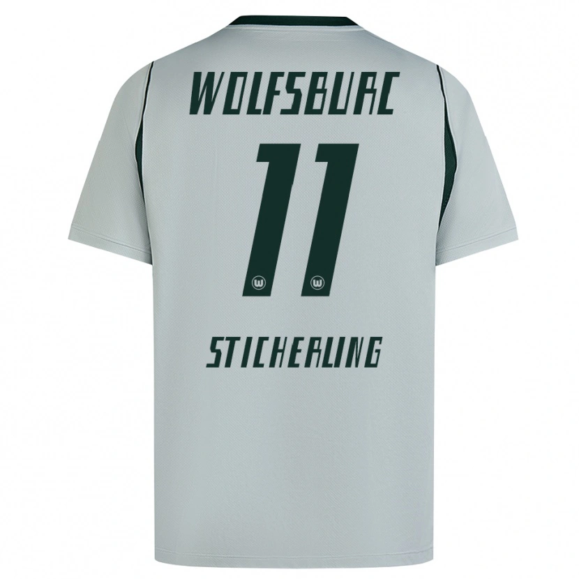 Danxen Kinderen Carl-Anton Sticherling #11 Grijs Groen Uitshirt Uittenue 2026/27 T-Shirt