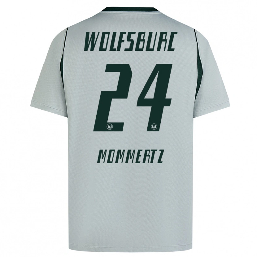 Danxen Kinderen Benjamin Mommertz #24 Grijs Groen Uitshirt Uittenue 2026/27 T-Shirt