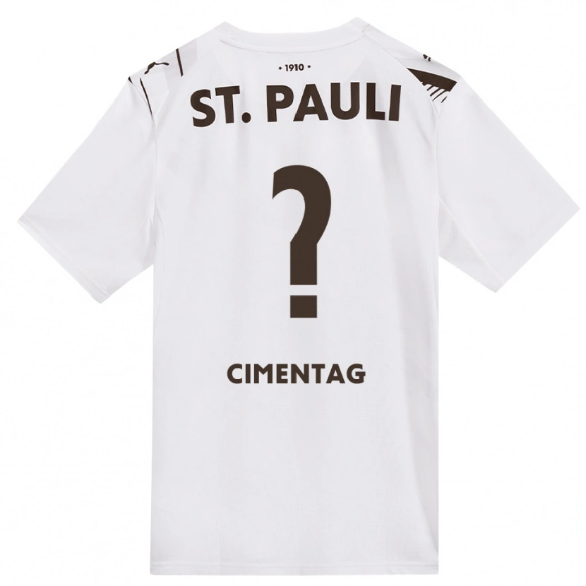Danxen Kinderen Denis Cimentag #0 Cafe Wit Rood Uitshirt Uittenue 2026/27 T-Shirt