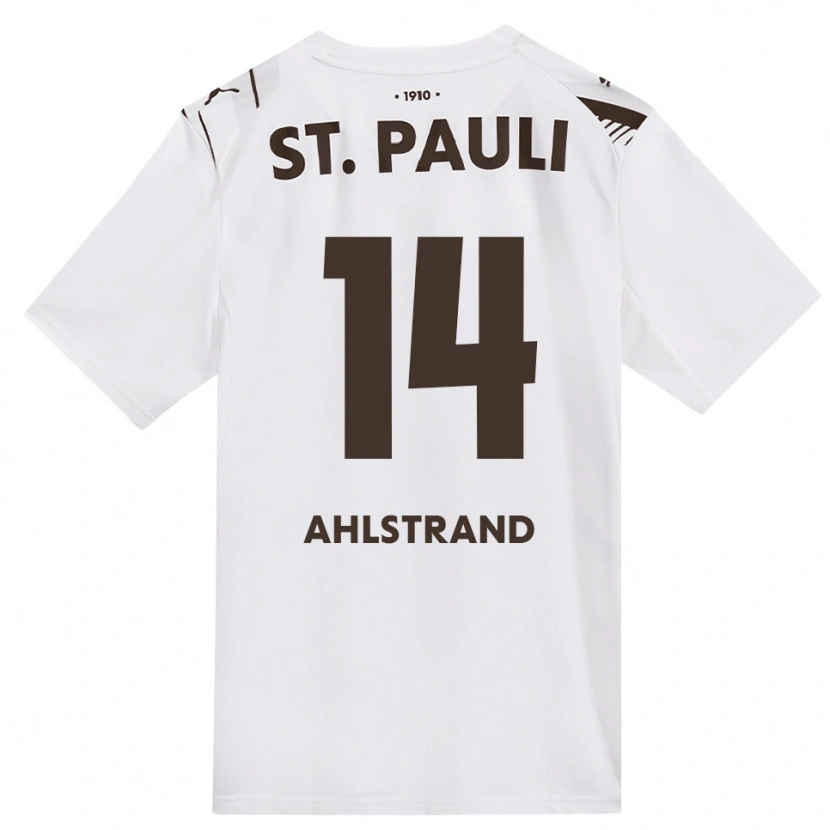 Danxen Kinderen Erik Ahlstrand #14 Cafe Wit Rood Uitshirt Uittenue 2026/27 T-Shirt