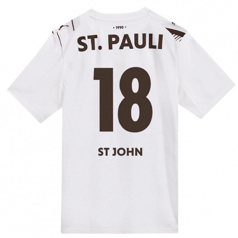 Danxen Kinderen Rawley St. John #18 Cafe Wit Rood Uitshirt Uittenue 2026/27 T-Shirt