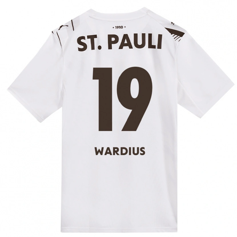 Danxen Kinderen Jack Wardius #19 Cafe Wit Rood Uitshirt Uittenue 2026/27 T-Shirt