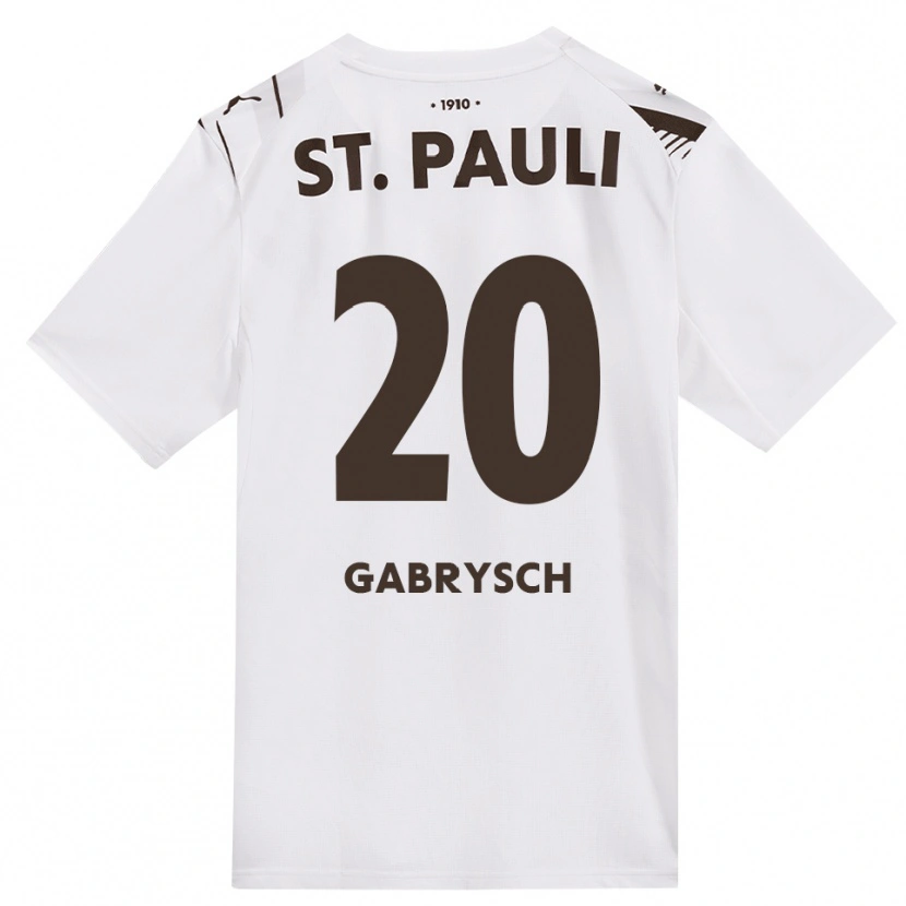 Danxen Kinderen David Gabrysch #20 Cafe Wit Rood Uitshirt Uittenue 2026/27 T-Shirt