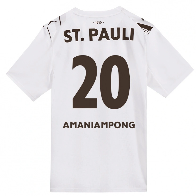 Danxen Kinderen Marces Amaniampong #20 Cafe Wit Rood Uitshirt Uittenue 2026/27 T-Shirt