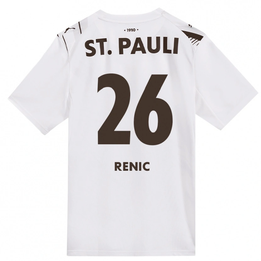 Danxen Kinderen Gabriel Renic #26 Cafe Wit Rood Uitshirt Uittenue 2026/27 T-Shirt