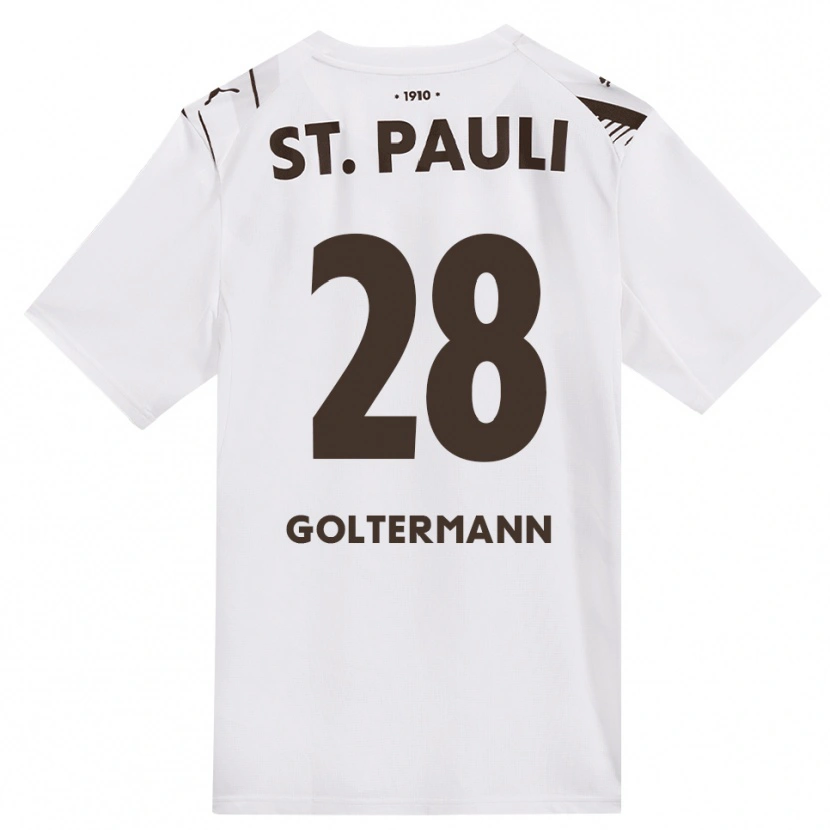 Danxen Kinderen Max Goltermann #28 Cafe Wit Rood Uitshirt Uittenue 2026/27 T-Shirt